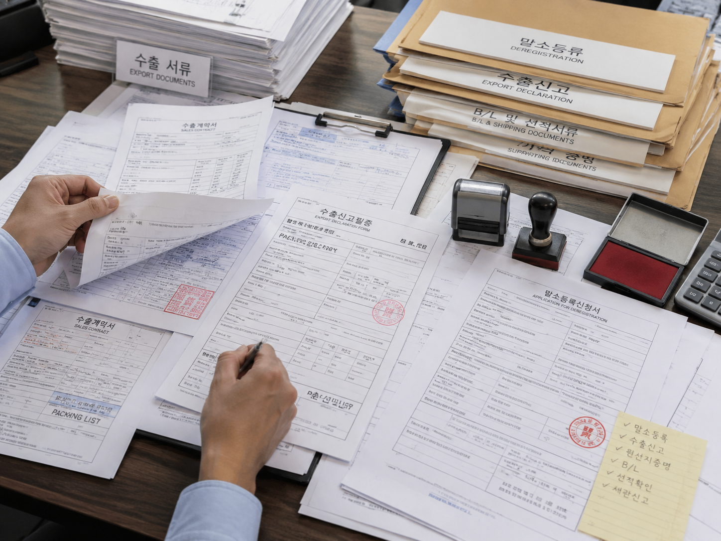 Korean export paperwork