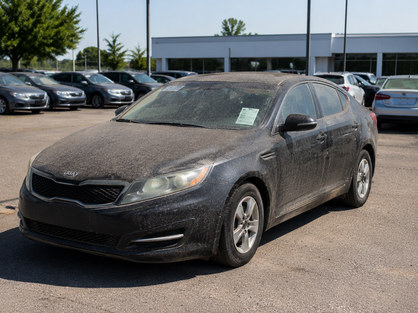 A car sitting on the lot