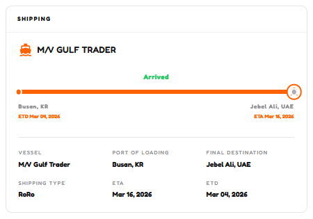 Live vessel tracking — Busan to your port with ETA
